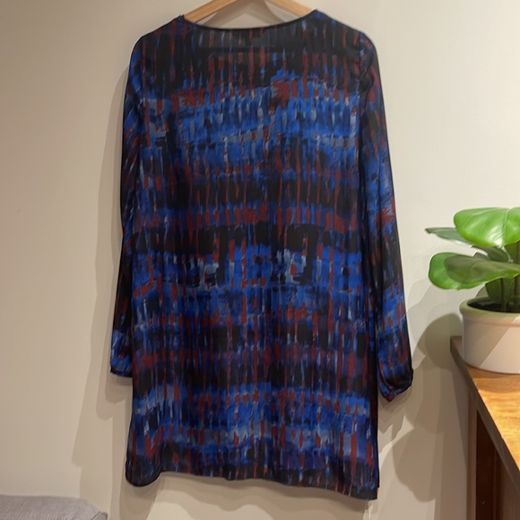 BB Dakota x Steve Madden Revolve Emily Long Sleeve Shift Dress Midnight Sky Blue - Picture 10 of 13